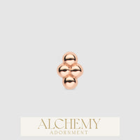 Alchemy Adornment - 14k Gold - 4 dots end
