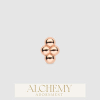 Alchemy Adornment - 14k Gold - 4 dots end