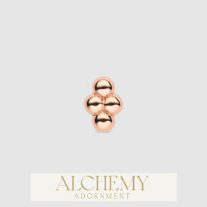 Alchemy Adornment - 14k Gold - 4 dots end
