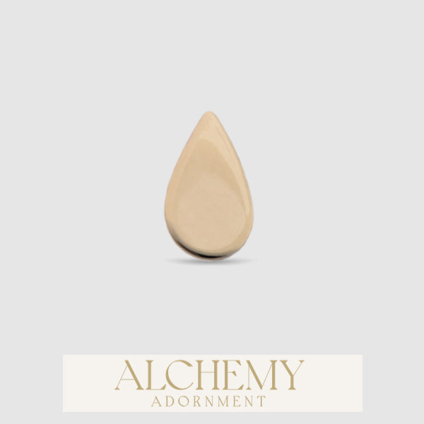 Alchemy Adornment - 14k Gold - Teardrop end