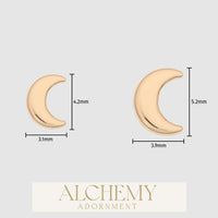 Alchemy Adornment - 14k Gold - Moon end
