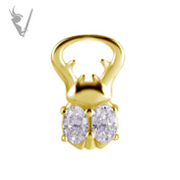 Valkyrie - CoCR/gold PVD - Jewelled Scarab - Cz charm