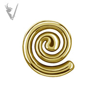 Valkyrie - 18k gold pvd - Spiral - Threadless end
