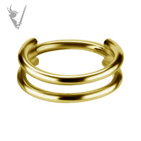 Valkyrie - 16G Titanium gold PVD hinged double clicker