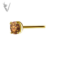 Valkyrie - Titanium 18k gold PVD Threadless Prong Set gem
