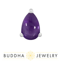 Buddha Jewelry Organics - Amethyst Prong Pear - Threadless End