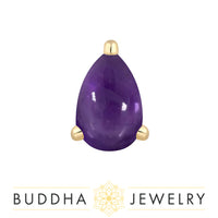 Buddha Jewelry Organics - Amethyst Prong Pear - Threadless End