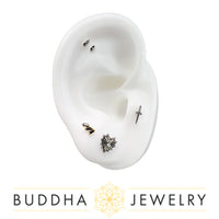 Buddha Jewelry Organics - Bad romance CZ + Rhodium - Threadless End