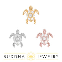 Buddha Jewelry Organics - Honu White Sapphire - Threadless End