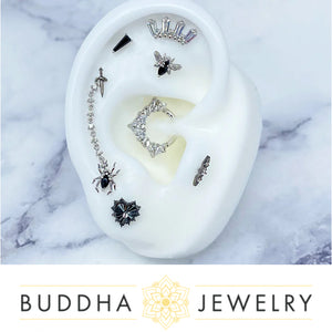 Buddha Jewelry Organics - Bee Chic - Black Spinel - Threadless End