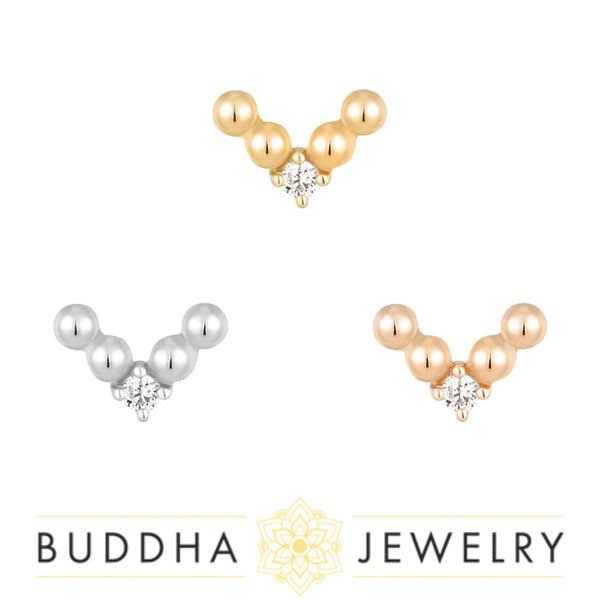 Buddha Jewelry Organics - Voodoo - CZ - Threadless End