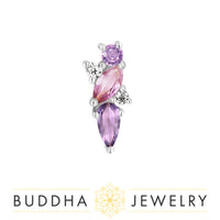 Buddha Jewelry Organics - Visionary - Amethyst + Pink Sapphire - Threadless End