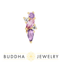 Buddha Jewelry Organics - Visionary - Amethyst + Pink Sapphire - Threadless End