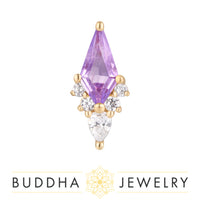 Buddha Jewelry Organics - Afterglow - Amethyst + CZ Threadless End