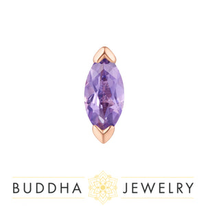 Buddha Jewelry Organics - Zuri - Marquise Amethyst - Threadless End