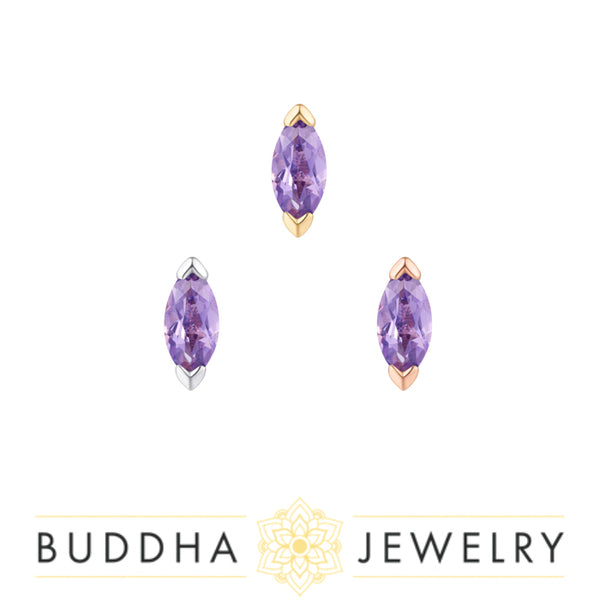 Buddha Jewelry Organics - Zuri - Marquise Amethyst - Threadless End