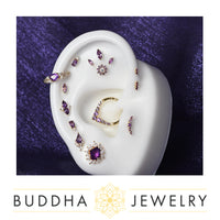Buddha Jewelry Organics - Ethereal - Amethyst + CZ -Threadless End