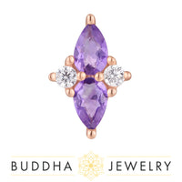 Buddha Jewelry Organics - Ethereal - Amethyst + CZ -Threadless End
