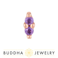 Buddha Jewelry Organics - Mishka prong 2 - Amethyst - Threadless End