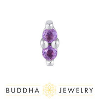 Buddha Jewelry Organics - Mishka prong 2 - Amethyst - Threadless End
