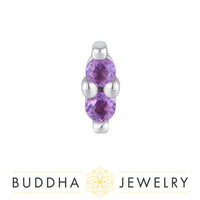 Buddha Jewelry Organics - Mishka prong 2 - Amethyst - Threadless End