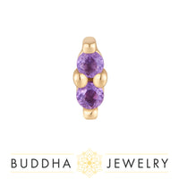 Buddha Jewelry Organics - Mishka prong 2 - Amethyst - Threadless End