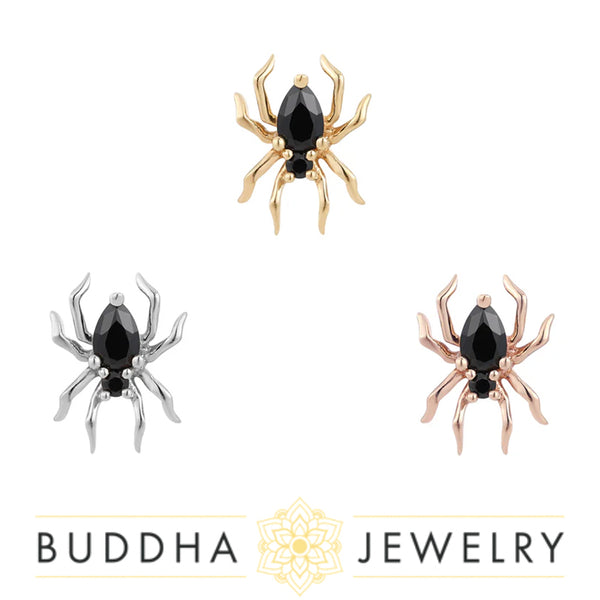 Buddha Jewelry Organics - Arachne -Black Spinel - Threadless End