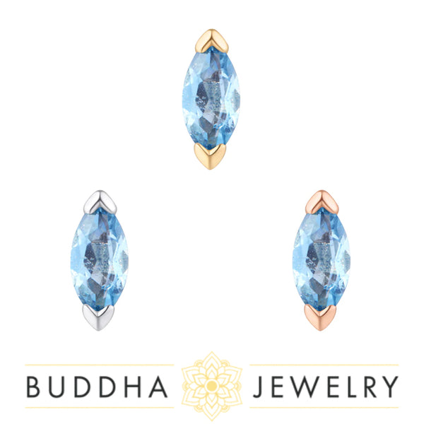 Buddha Jewelry Organics - Zuri - London Blue Topaz - Threadless End