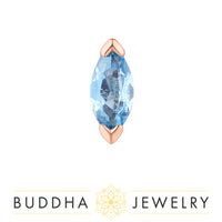 Buddha Jewelry Organics - Zuri - London Blue Topaz - Threadless End