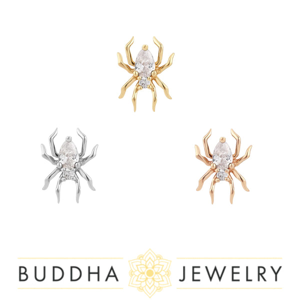 Buddha Jewelry Organics - Arachne - CZ - Threadless End