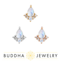 Buddha Jewelry Organics - Love Language - Rainbow Moonstone - Threadless End