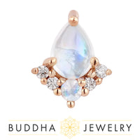 Buddha Jewelry Organics - Love Language - Rainbow Moonstone - Threadless End