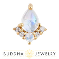 Buddha Jewelry Organics - Love Language - Rainbow Moonstone - Threadless End
