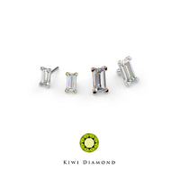 Kiwi Diamond - Low profile Baguette - threadless end