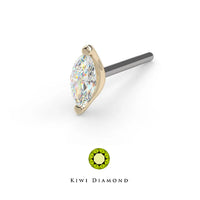 Kiwi Diamond - Low profile Marquise - threadless end