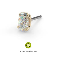 Kiwi Diamond - Low profile Oval - threadless end