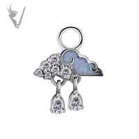 Valkyrie - CoCR - Rain cloud charm - w/ opal and zirconia