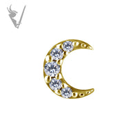 Valkyrie - 18k gold pvd - Moon end w/stones