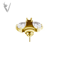 Valkyrie - 18k gold pvd - Threadless Bee end