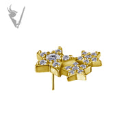 Valkyrie - 18k gold pvd - Star end w/stones