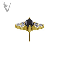 Valkyrie - 18k gold pvd - Threadless end with a premium Zirconia
