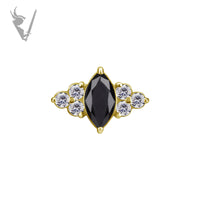 Valkyrie - 18k gold pvd - Threadless end with a premium Zirconia