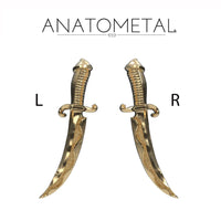 Anatometal - 18k Gold Dagger Curved end