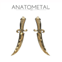 Anatometal - 18k Gold Dagger Curved end
