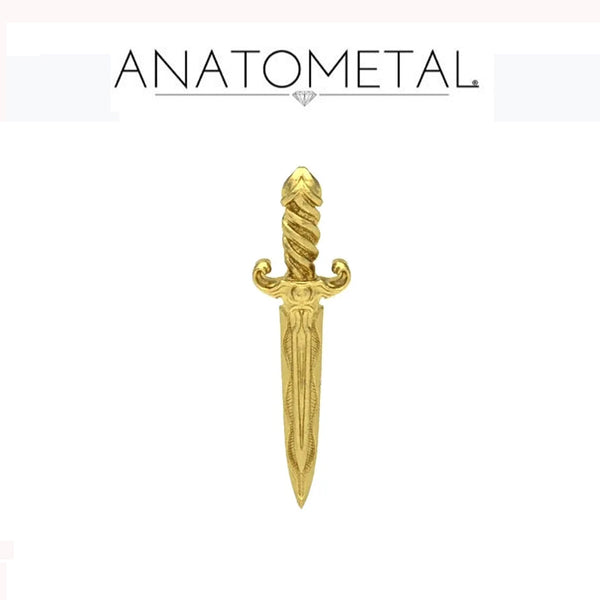 Anatometal - 18k Gold Threadless Straight Dagger end