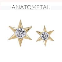 Anatometal - 18k Gold Threadless NStar end
