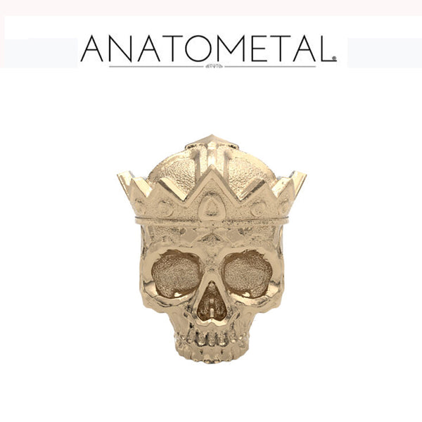Anatometal - 18k Gold Threadless Mini Skull Crown end