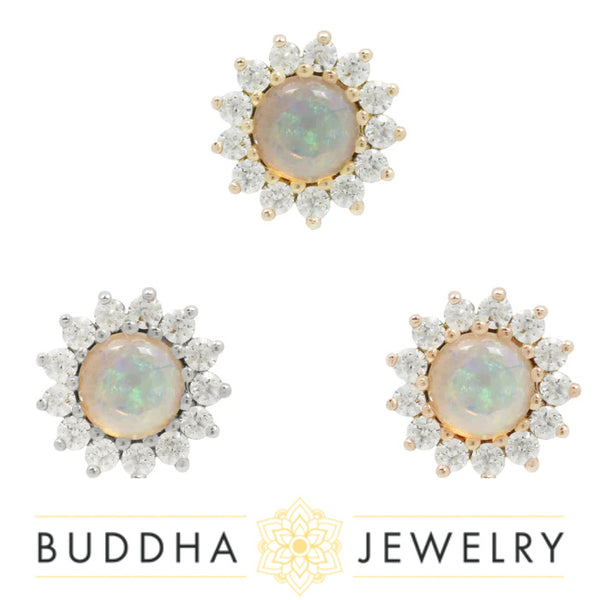 Buddha Jewelry Organics - Delphine - Opal + Cz - Threadless End
