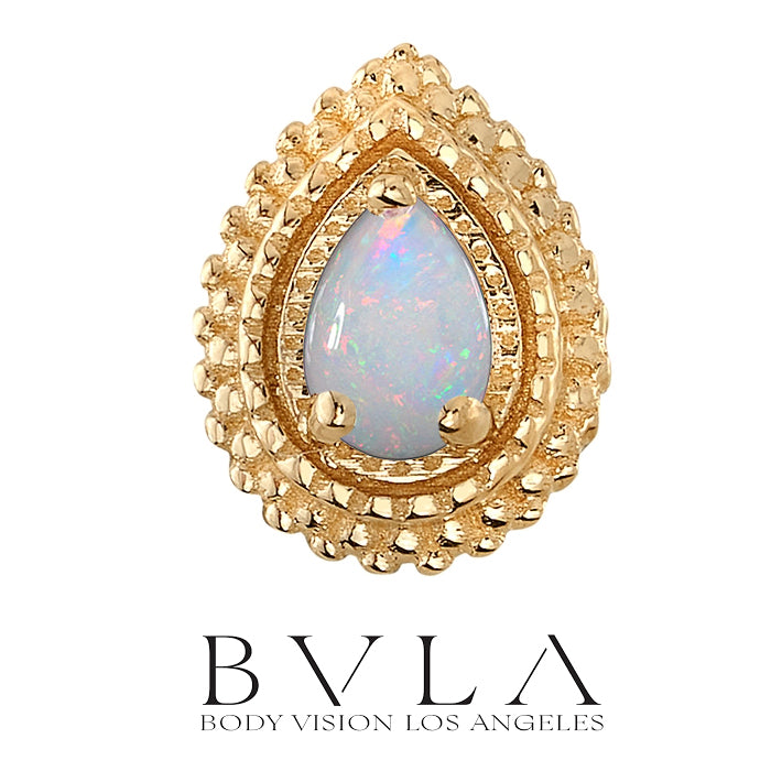 BVLA 14k Gold Afghan Pear Threaded end Valkyrie Canada