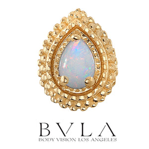 BVLA - 14k Gold - Tiny Afghan Pear - Threaded  end